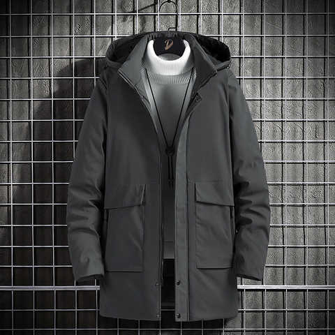 Толстый пуховик и парка, пальто больших размеров 6XL 7XL 8XL 2023, брендовая теплая зимняя мужская верхняя спортивная стеганая куртка 1005003340443456