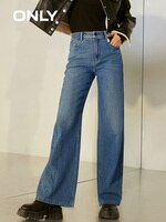 Женские свободные джинсы-клеш ONLY2021, длинные летние джинсы с высокой талией и надписью «кошки», 121132005 1005003342276210