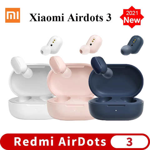 2021 беспроводные наушники Xiaomi Redmi AirDots 3 Mi оригинальные AirDots 3 умные наушники с сенсорным управлением Apt-X адаптивные наушники twсей08ls 1005003346719381