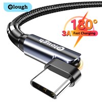 кабель type c Elough USB Type C кабель USB C 3A Quick Charge 3.0 Кабель для быстрой зарядки для Xiaomi Redmi note 11 pro POCO X3 M3 F3 Realme GT Huawei Зарядное устройство для телефона, шнур для передачи данных 1005003347102897