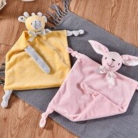Успокаивающее детское полотенце в виде кролика, одеяло, игрушки, детское плюшевое одеяло, полотенце, игрушка для сна в виде животного для новорожденного, мягкая набивная Успокаивающая игрушка, подарок 1005003347695962