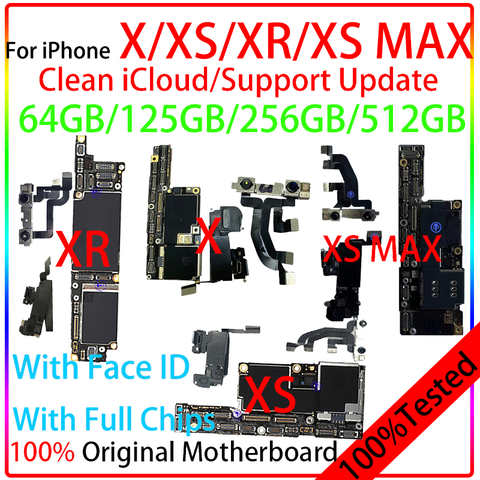 Материнская плата для iPhone x/xr/xs max, материнская плата с полной разблокировкой чипа, логическая плата, чистая iCloud, оригинал, Поддержка IOS 1005003356902462