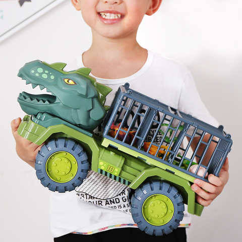 Детский автомобиль-транспортер с динозаврами, Большой инерционный кран, грузовик, игрушечный автомобиль, игрушка для детей, рождественский подарок 1005003357675819