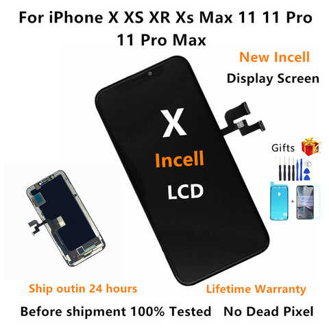 Новый ЖК-дисплей Incell для iPhone X XR XS, сменный ЖК-экран для iPhone 11 Pro Max 12 Pro Max с 3D сенсорным экраном 1005003367570053