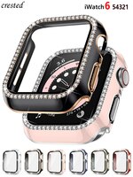 Шикарное стекло + крышка для Apple Watch чехол 40 мм 44 мм 42 мм 38 мм iWatch Φ + защита для экрана Apple watch серии 3 4 5 6 SE 1005003367915322