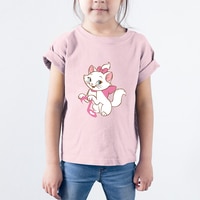 Одежда для девочек с изображением кота Мари Disney, футболка с коротким рукавом для маленьких девочек в стиле Харадзюку, розовый топ, уличная одежда, детская рубашка в Корейском стиле 1005003370438311