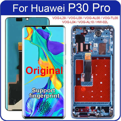 Оригинальный ЖК-дисплей 6,47 дюйма для Huawei P30 Pro, дисплей с сенсорным экраном и дигитайзером в сборе для Huawei VOG-L29 AL00 TL00, ЖК-дисплей 1005003375280799