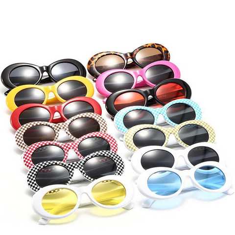Женские винтажные маленькие овальные солнцезащитные очки в стиле ретро 90-х годов с леопардовой оправой, детские фиолетовые солнцезащитные очки 1005003379775445