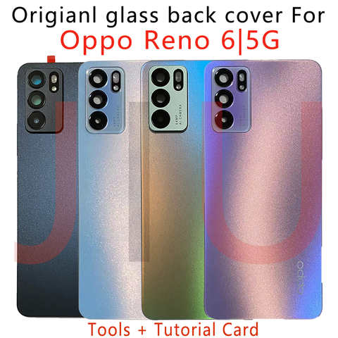 Оригинальная задняя крышка аккумулятора для Oppo reno 6 5g, запасные части для замены 1005003380314325