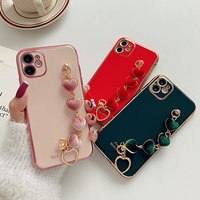 Вельветовый чехол с браслетом в виде сердца и цепочкой для OPPO Reno4 Reno6 Pro Reno 2 Z 2F 3 Reno4Z Reno5 F Z Lite Pro, силиконовая задняя крышка 1005003382387747