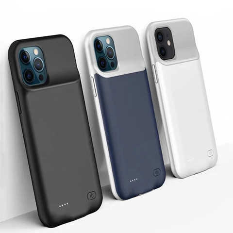 Чехлы с зарядным устройством для iPhone 13 Pro Max 13 Mini Smart, чехол с внешним силиконовым аккумулятором, чехол с внешним зарядным устройством 1005003382937159