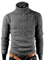 Осенне-зимний мужской теплый свитер с длинным рукавом Водолазка Свитер Ретро вязаный свитер пуловер свитер 1005003384882879