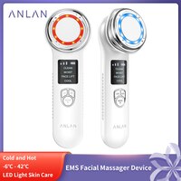 ANLAN 4 в 1 EMS аппарат для массажа лица ультразвуковой уход за кожей светодиодный светильник терапия удаление морщин EMS подтяжка лица косметическое устройство 1005003385716690