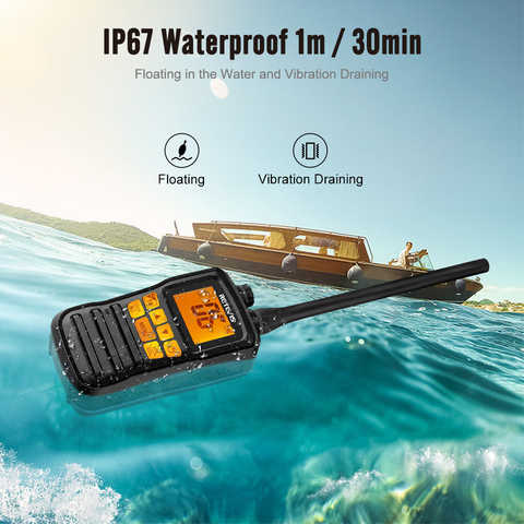 Retevis RM01 морская радиостанция диапазона VHF трансивер IP67 Водонепроницаемая портативная рация поплавок судно разговор двухстороннее радио для лодки NOAA 1005003396290241