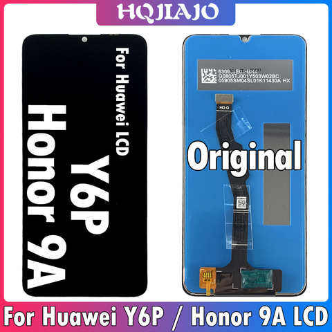 6,3 "Оригинальный ЖК-дисплей для Huawei Y6P, детали для замены сенсорного экрана для Huawei Honor 9A, ЖК-дисплей 1005003396989391