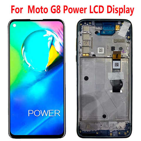 100% протестированный 6,4 "экран для Motorola Moto G8 Power, ЖК-дисплей, сенсорный стеклянный дигитайзер в сборе, G8 Power Lcd с рамкой 1005003397589000