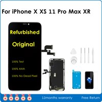 Восстановленный официальный Экран AAA для iPhone X XR XS 11 12 13 mini 14 Pro Max, ЖК-дисплей в сборе с заменой внешнего стекла 1005003398307771