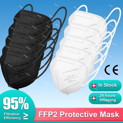 Маска FFP2 Mascarillas KN95 сертифицированная взрослая 5-слойная Защитная ffp2mask Пылезащитная респираторная маска fpp2 маска ffp 2 CE ffp3 1005003400504420