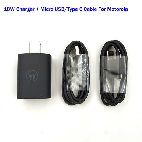 Новинка для Motorola быстрое зарядное устройство US адаптер питания Micro USB/Type C кабель для быстрой зарядки для Moto Edge S G30 G50/G 5G Plus/G9 1005003400617753