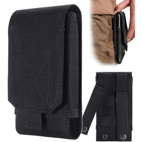 Тактическая мягкая сумка-кобура для телефона, универсальная поясная сумка на ремне, 5,5 дюйма, стандартная сумка для охоты, повседневного использования, сумка для аксессуаров, нейлон 1005003401447594