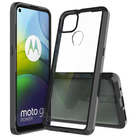 Прозрачный ударопрочный чехол с защитой от царапин и кристаллами для Motorola Moto G9 Power G Play 2021 G 5G Plus G8 Power Lite ТПУ жесткая задняя крышка из поликарбоната 1005003414471723