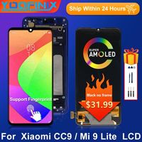 ЖК-дисплей 6,39 дюйма Super AMOLED для Xiaomi MI 9 Lite, ЖК-дисплей для Xiaomi Mi CC9, сенсорный экран M1904F3BG, запасные части дисплея 1005003415603043