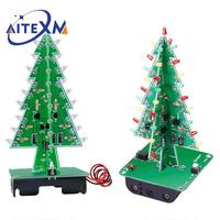 Трехмерная 3D рождественская елка, набор для самостоятельной сборки, красный/зеленый/желтый светодиодный фонарик, Электронная фотография 1005003415722879