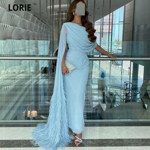 Lorie оранжевое мягкое Атласное Вечернее платье из двух предметов с юбкой-годе, с лямкой на шее, без рукавов, для выпускного вечера, платье знаменитости для торжественных случаев, платье со шлейфом 1005003417431477
