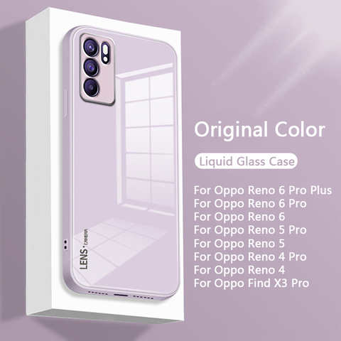 Чехол из закаленного стекла для Oppo Reno 6 Pro Plus 4 5 7 Find X3 Pro A93 A55 1005003419858951