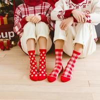 2021 осень и зима теплые хлопковые Модные женские и мужские носки трендовые красные носки в стиле ретро длинные носки средней длины рождественские носки в полоску 1005003426199906