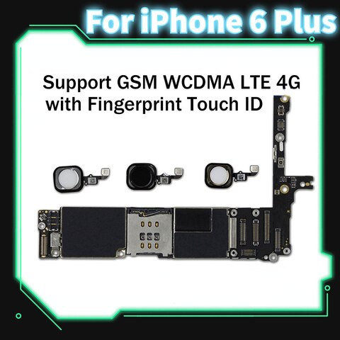 Оригинальная разблокированная материнская плата для iPhone 6 Plus с Touch ID, черная, золотая, белая для iPhone 6 Plus, логические платы 16 Гб/64 Гб/128 ГБ 1005003440271317