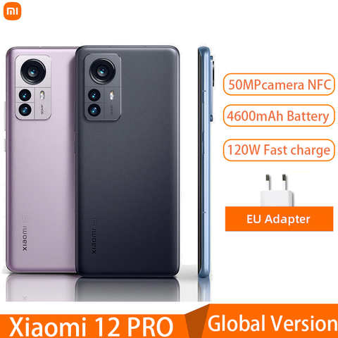 Глобальная rom Смартфон Xiaomi Mi 12 Pro 5G Snapdragon 8 Gen 1 NFC 50MP Камера 120 Гц Дисплей 4600 мАч Аккумулятор 120 Вт Быстрая зарядка мобильный телефон 1005003446513613