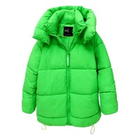Зимнее пальто, женское теплое пальто с капюшоном, парка, Толстая куртка, зеленое длинное пальто, длинная куртка, женская верхняя одежда на молнии, пальто zatraf 1005003447960666