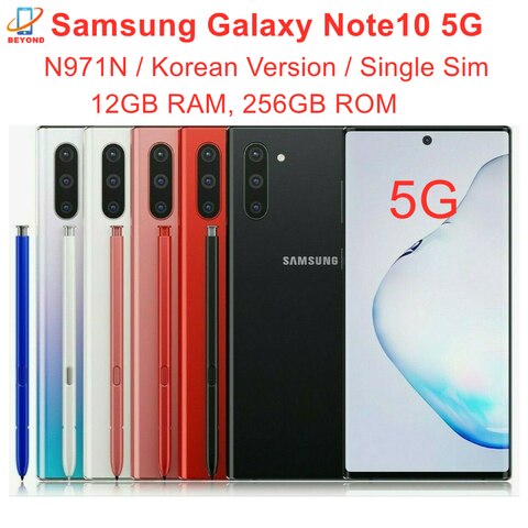 Samsung Galaxy Note10 Note 10 телефон, экран 6,3 дюйма, 256 Гб ПЗУ 12 Гб ОЗУ, Восьмиядерный 1005003452543053