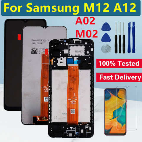 ЖК-дисплей 6,5 "для Samsung Galaxy A12 A125F M12 M125, дисплей с сенсорным экраном и дигитайзером для Samsung A02 A022 M02 M022, ЖК-экран 1005003460512712