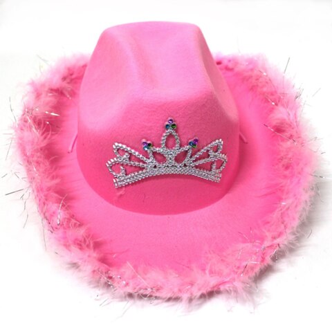 Женская Ковбойская шляпа с перьями, розовая шляпа в западном стиле, 2021 1005003472252995