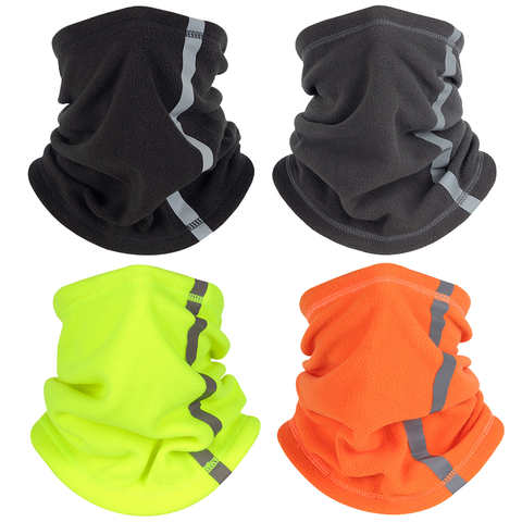 Уличные зимние теплые флисовые шарфы на шею со светоотражающей полосой, многофункциональная спортивная маска для лыжного спорта, езды на велосипеде 1005003475993617
