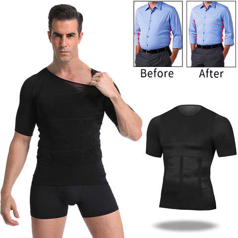 Мужская футболка для тонизации тела, корректирующая рубашка для похудения, пояс для похудения, мужской компрессионный корсет для сжигания жира 1005003479644701