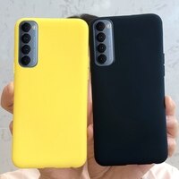 Для OPPO Reno4 Lite чехол Reno4 Z 5G Роскошный желтый черный матовый Мягкий силиконовый чехол для телефона s для OPPO Reno 4 Pro Lite 4F чехлы 1005003485733438