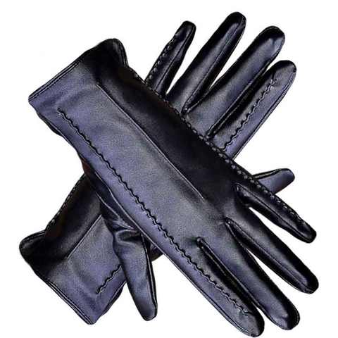 Женские перчатки из овчины, зимние теплые бархатные короткие тонкие цветные кожаные перчатки для вождения, новинка 2022 1005003490703833