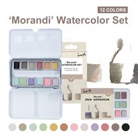 SeamiArt 12 цветов жестяная коробка сплошного цвета воды Morandi цветная водная краска для мультфильмов и портретов краска для рисования товары для рукоделия 1005003494666080