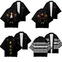 Футболка для косплея «Токийские мстители», накидка маньцзи из принтованной ткани, летнее кимоно хаори, Мужская футболка с коротким рукавом 1005003498822868
