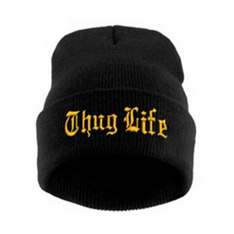 Новинка 2021, облегающая шапка THUG LIFE с черными буквами, модные мужские облегающие шапки унисекс в стиле хип-хоп, вязаные шапки для женщин, шапочки, шапочки 1005003503643698