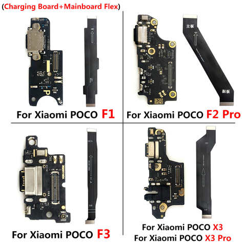 Новый разъем для зарядки для Xiaomi Poco F2 Pro F1 F3 X3 pro, USB-порт, разъем для зарядки, гибкий кабель для зарядки с материнской платой 1005003505862215