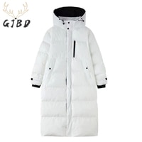 Зимние женские пуховики-пуховики, белые мешковатые Утепленные Пальто с капюшоном, корейская модная эксклюзивная одежда, пуховики с хлопковой подкладкой 1005003510333412
