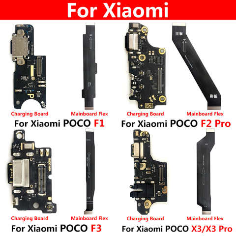USB док-станция зарядное устройство Порт зарядный гибкий кабель микрофон основная плата Материнская плата для Xiaomi Poco F2 Pro F1 F3 X3 с быстрой зарядкой IC 1005003510589665