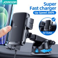 Автомобильный держатель для телефона Joyroom, 15 Вт, беспроводное зарядное устройство, автомобильное зарядное устройство, стабильный вращающийся держатель для телефона на вентиляционную решетку, приборную панель, автомобильное зарядное устройство 1005003514895764