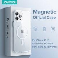 Магнитный чехол Joyroom для iPhone14 13 12 Pro Max, прозрачный чехол для iPhone 13 Pro Max, чехол с беспроводным зарядным устройством, Магнитная задняя крышка 1005003515563207