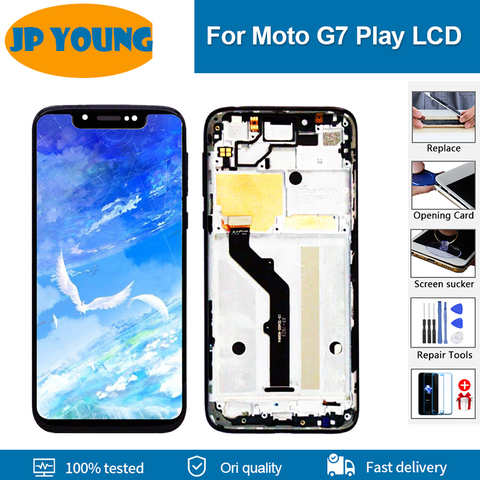 Оригинальный ЖК-дисплей 5,7 дюйма для Motorola Moto G7 Play xtсвязь, ЖК-дисплей с рамкой, сенсорный экран, дигитайзер, запасные части, дисплей 1005003518922183