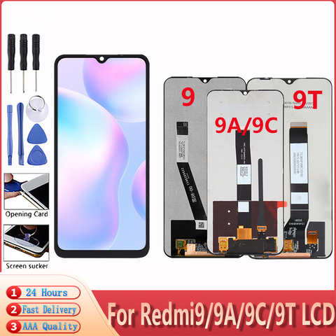 Оригинальный ЖК-дисплей для Xiaomi Redmi 9 9A 9C 9T, ЖК-дисплей, сенсорный экран с рамкой, дигитайзер в сборе для Redmi 9 9A 9C 9T, ЖК-дисплей 1005003524282589